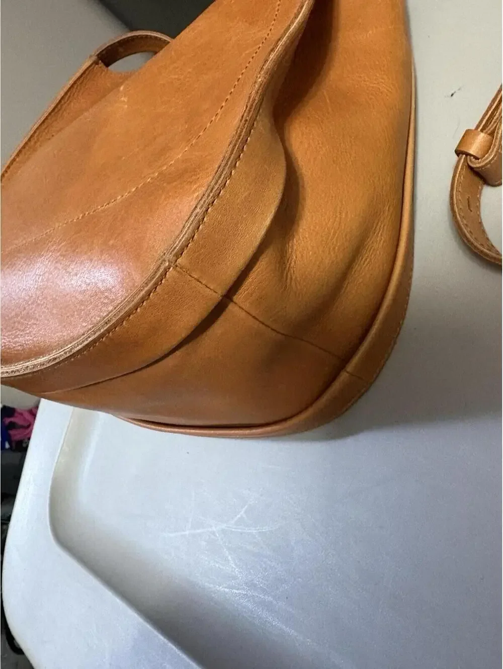 Madewell X5803 Burnished Caramel Leather the Sydney Crossbody Bag - Picture 4 of 16